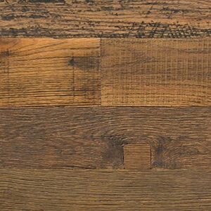 The bespoke nature of crafting each plank results in an individuality that cannot be replicated creating varying widths and lengths for a truly authentic look. Creating planks begins with cutting a *4mm thick veneer from reclaimed timbers and pressing them onto an FSC – certified plywood base to give an overall thickness of 15mm. A selection of our most popular finishes are complemented with matching herringbone / chevron designs – see following pages for details. HISTORIC MADISON OAK PLANK 95 -135 X 15 X 400 -2200MM